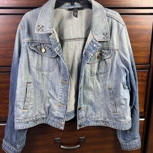 INC International Concepts Women’s Jean Jacket Size 1X